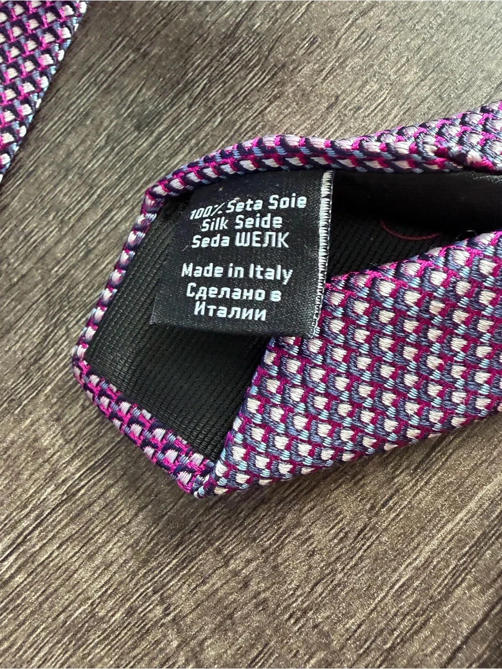 Boss Men's Purple Textured Slim Tie